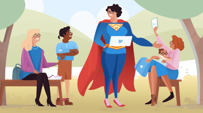 HR recruiter dressed as Superwoman